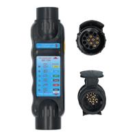 Carpoint testerkit aanhangerverlichting - 12v - 7 & 13 polig - met batterijfunctie - voor auto, caravan & trailer - thumbnail