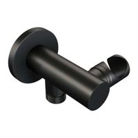 BRAUER Black Edition thermostatische inbouw badkraan - drukknoppen SET 03 - uitloop - staaf handdouche - doucheslang - wandaansluitbocht - zwart mat 5-S-210 - thumbnail