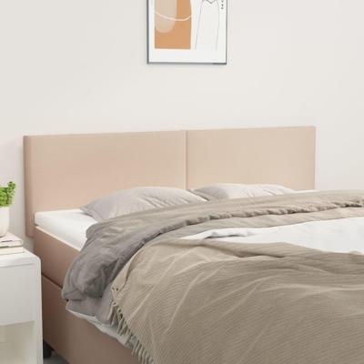Hoofdborden 2 st 72x5x78/88 cm kunstleer cappuccinokleurig