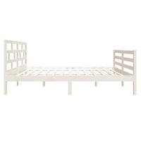 Bedframe massief hout wit 120x190 cm - thumbnail