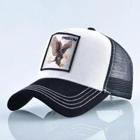 Katoenen geborduurde dierlijke Baseballcap (witte adelaar) - thumbnail