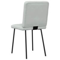 Eetkamerstoelen 6 st fluweel lichtgrijs - thumbnail