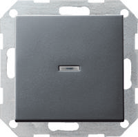 Gira drukvlakschakelaar wisselschakelaar met contrlamp antraciet - thumbnail