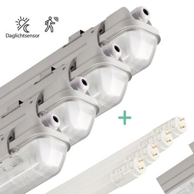 4 Pack LED's Light LED TL verlichting met sensor 60 cm - Bewegingssensor en nachtsensor - Waterdicht - 1100 lm