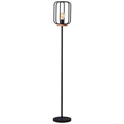 Brilliant Tosh 93145/66 Staande lamp E27 Hout (donker), Zwart (korund) Brilliant Tosh 93145/66 Staande lamp E27 Hout (donker), Zwart (korund)