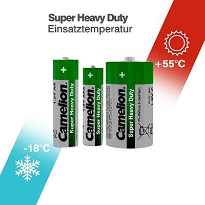 Camelion 10104000 - Super Heavy Duty batterijen, huishoudset 40-delig, inclusief zaklamp en sleutelhanger