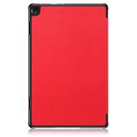 Lunso - Lenovo Tab M10 Gen 3 (3e generatie) - Tri-Fold Bookcase hoes - Rood - thumbnail