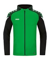 JAKO 6822 Jas Met Kap Performance - Zachtgroen/Zwart - M - thumbnail
