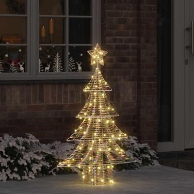VidaXL Kerstboom met 120 led warmwit 120,5 cm pet