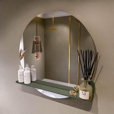 MONDIAZ SPOT spiegel rond 80cm met Spiegelplanchet kleur Army.