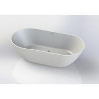 Vrijstaand Ligbad Arcqua Cusco Cast Marble 175x85x55 cm Mat Wit - thumbnail