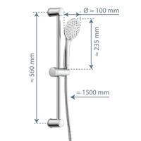 Doucheset Schutte Napoli 3 Functies 60 cm Stang Chroom Schütte - thumbnail