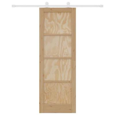 Schuifdeur met Hardware Set 73,5x211 cm Van Massief Vurenhout