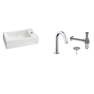 Fonteinset Metis Keramiek 50X25X13 cm Chroom Aqua Splash