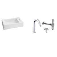 Fonteinset Metis Keramiek 50X25X13 cm Chroom Aqua Splash - thumbnail