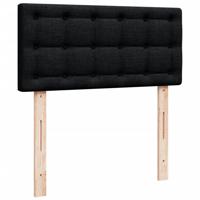 Boxspring met matras stof zwart 100x200 cm - thumbnail