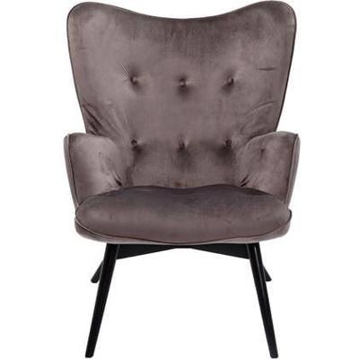 Kare Design Vicky Fauteuil - Fluweel Grijs Kare Design Vicky Fauteuil - Fluweel Grijs