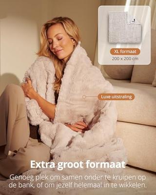 Duux Yentl Overblanket Bubble Rabbit Faux Fur (200 x 200) Elektrische deken Grijs Duux Yentl Overblanket Bubble Rabbit Faux Fur (200 x 200) Elektrische deken Grijs
