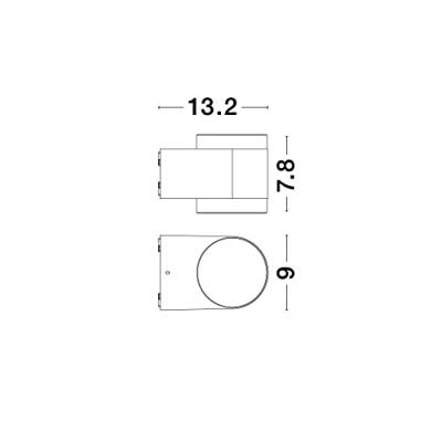 Lyora Strakke wandlampNus zwart dubbel - 9200202