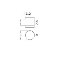 Lyora Strakke wandlampNus zwart dubbel - 9200202 - thumbnail