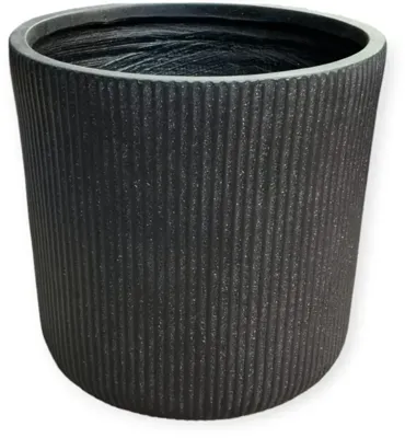 Mica Decorations bloempot nuovo keramiek 37x36cm zwart