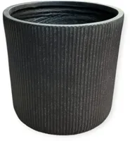 Mica Decorations bloempot nuovo keramiek 37x36cm zwart - thumbnail