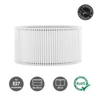 Papieren Gevouwen Lampenkap - Cilindrisch - White - ø50 x 25 cm - E27 fitting - Voor Staande Lamp - Ontworpen voor woonkamer en eetkamer - thumbnail