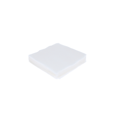 Servet 1 laags 1/4 vouw 24x24cm papier wit BIO