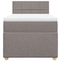 Boxspring met matras stof taupe 100x200 cm - thumbnail