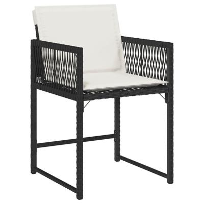 9-delige Tuinset poly rattan zwart