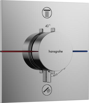 Hansgrohe ShowerSelect Comfort E thermostaat inbouw voor 2 functies met geïntergreerde zekerheidscombinatie volgens EN1717, chroom Hansgrohe ShowerSelect Comfort E thermostaat inbouw voor 2 functies met geïntergreerde zekerheidscombinatie volgens EN1717, chroom