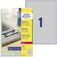Etiket avery l6013-20 210x297mm zilver 20st - thumbnail