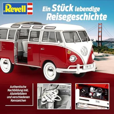 Revell VW T1 Samba Bus Bus miniatuur Montagekit 1:24