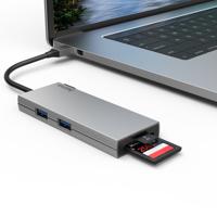 Hama USB-C (USB 3.2 Gen 2) multiport hub 6 poorten Grijs - thumbnail