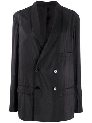 Lemaire oversized double-breasted blazer - Black Lemaire oversized double-breasted blazer - Black