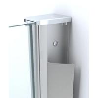 Wiesbaden chroom muurprofiel glaswand dikte 1cm L=200cm - thumbnail