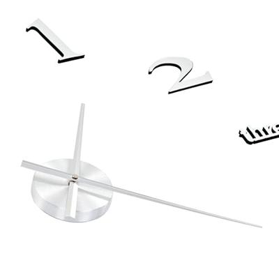 VidaXL 3d-wandklok 100 cm xxl modern zilverkleurig