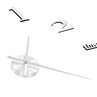 VidaXL 3d-wandklok 100 cm xxl modern zilverkleurig - thumbnail