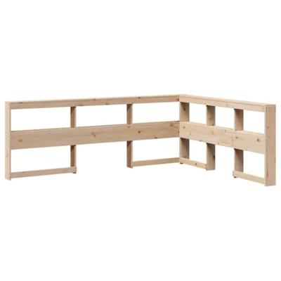 Bed met boekenkast zonder matras massief grenenhout 140x200 cm - thumbnail