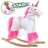 Hobbel Eenhoorn, schommelpaard met stijgbeugels, zadel en geluidsfunctie - thumbnail