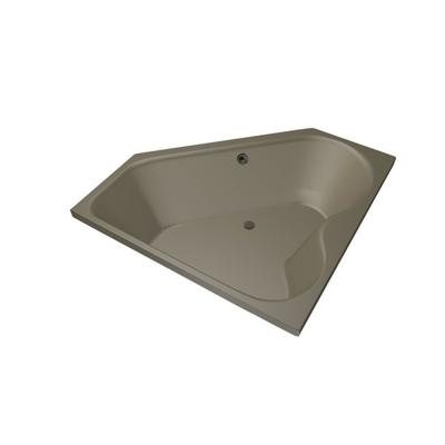 Xenz Cyprus Hoekbad 145x145x50cm met poten zonder afvoer Acryl Klei Mat 6864-07