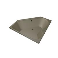 Xenz Cyprus Hoekbad 145x145x50cm met poten zonder afvoer Acryl Klei Mat 6864-07 - thumbnail