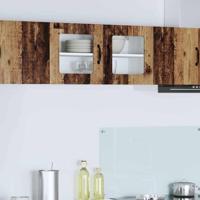 Keukenkast aan de muur Oud Hout 80 x 31 x 40 cm Bewerkt hout - thumbnail
