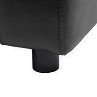 Hondenbank 80x50x40 cm kunstleer zwart - thumbnail