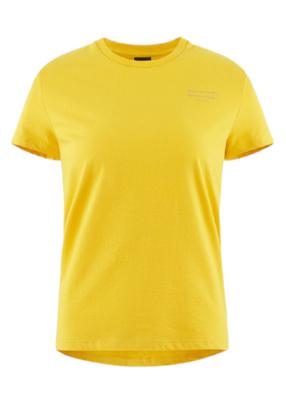 Klättermusen T-shirt Runa dames katoen geel Klättermusen T-shirt Runa dames katoen geel