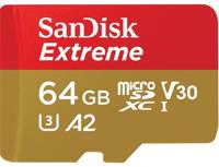 SanDisk Extreme microSDXC-kaart 64 GB Class 10, UHS-I, v30 Video Speed Class Schokbestendig, Waterdicht - thumbnail