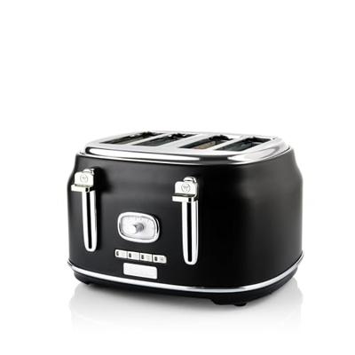 Westinghouse Retro Broodrooster - 4 Sleuven Broodrooster - Zwart