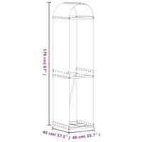 Haardhoutopslag 40x45x170 cm gegalvaniseerd staal antraciet - thumbnail