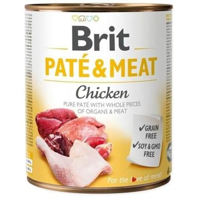 BRIT Paté & Meat met kip - nat hondenvoer - 800g
