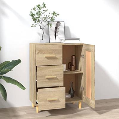 Dressoir 69,5x34x90 cm bewerkt hout sonoma eikenkleurig Dressoir 69,5x34x90 cm bewerkt hout sonoma eikenkleurig